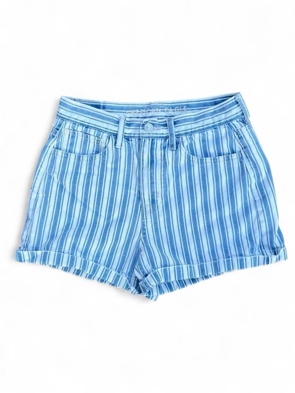 American Eagle Outfitters Striped Denim Shorts